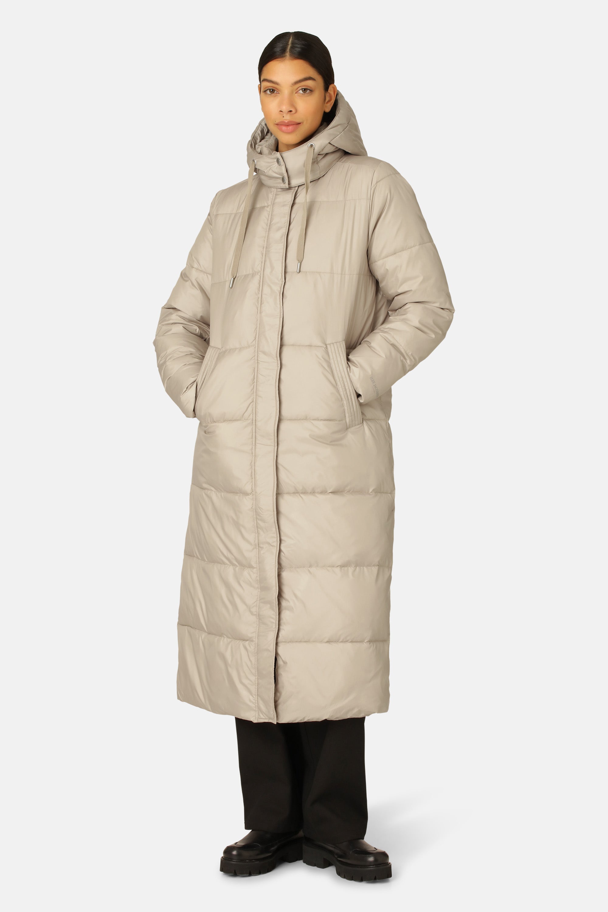 Ilse Jacobsen Hornbæk Outerwear Padded Long Coat Coat 163 Cobblestone